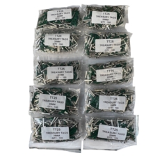Economy Treasury Tags Metal 15mm Ends   25mm 10 Pks of 100