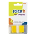 Pop Up Index Tabs 45mm x 25mm Yellow