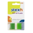 Pop Up Index Tabs 45mm x 25mm Green