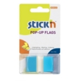 Pop Up Index Tabs 45mm x 25mm Blue