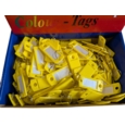 Key Hangers  20 x 50mm Yellow    Box of 200