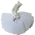 White Jewellery Strung Tags 73mm x 45mm Box of 1000