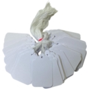 White Jewellery Strung Tags 73mm x 45mm Box of 1000