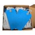 Strung Tags  120 x 60mm Size 5 Blue   Box of 250