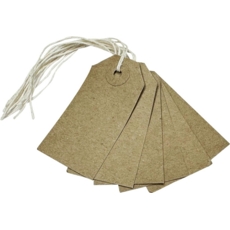 Buff Strung Tags Size 1 70mm x 35mm Box of 1000