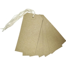 Buff Strung Tags Size 5 120mm x 60mm Box of 1000