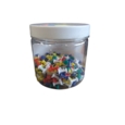 Push Pins Assorted Colours Jar of 200