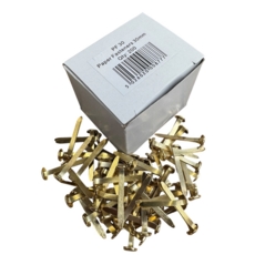 Paper Fasteners Brass 30mm Box of 200