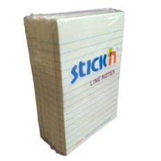 Lined Sticky Note 150x100mm Pastel Yellow EACH