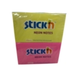 Sticky Note Pads 76x127mm Assorted NEON Pack of 12
