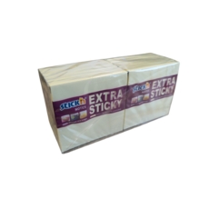 Extra Sticky Notes 76x76mm Pastel Yellow Pack of 12