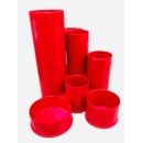 Desk Tube Tidy  6-Part Red