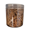 Rubber Bands Assorted Sizes Buff 75g Jar