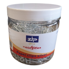 Paperclips 33mm Silver Jar of 500