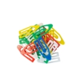 Paperclips 38mm Plastic Assorted Colours Jar of 160