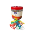 Paperclips 38mm Plastic Assorted Colours Jar of 160