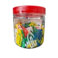 Paperclips 38mm Plastic Assorted Colours Jar of 160