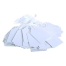 White Jewellery Strung Tags 48mm x 30mm   Box of 1000