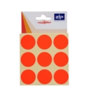 Labels  29mm Circles Fluorescent Red  20 POS Units