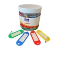 Key Tags Assorted Colours Jar of 20