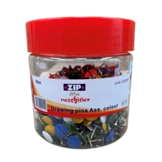 Drawing Pins Assorted Colours Jar of 750