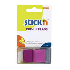 Pop Up Index Tabs 45mm x 25mm Purple
