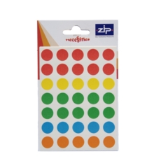 Labels  13mm Circles  Assorted Colours  20 POS Units