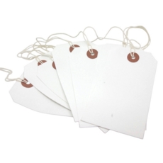 White Strung Tags Size 5 120mm x 60mm Box of 1000